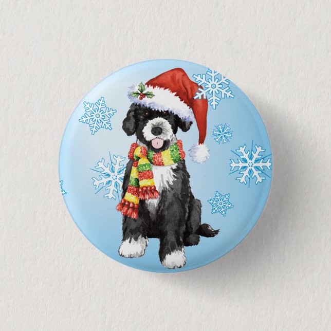 Macaron Rond 2,50 Cm Happy Howlidays PWD (Devant)