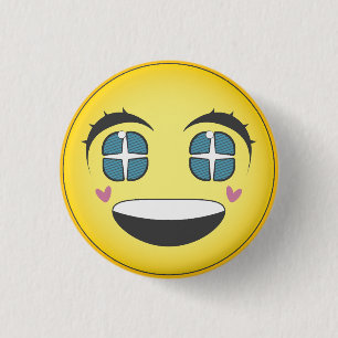 Macaron Rond 2,50 Cm Happy visage de anime