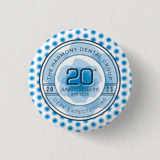 Macaron Rond 2,50 Cm Harmony Dental 20th Anniversary Button
