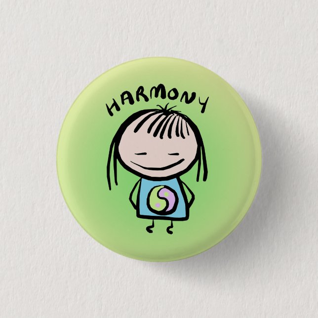 Macaron Rond 2,50 Cm Harmony Pin par Smeople (Devant)