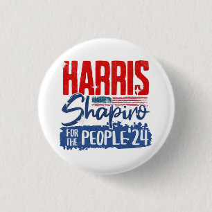 Macaron Rond 2,50 Cm Harris Shapiro 2024 Pour le peuple Drapeau américa