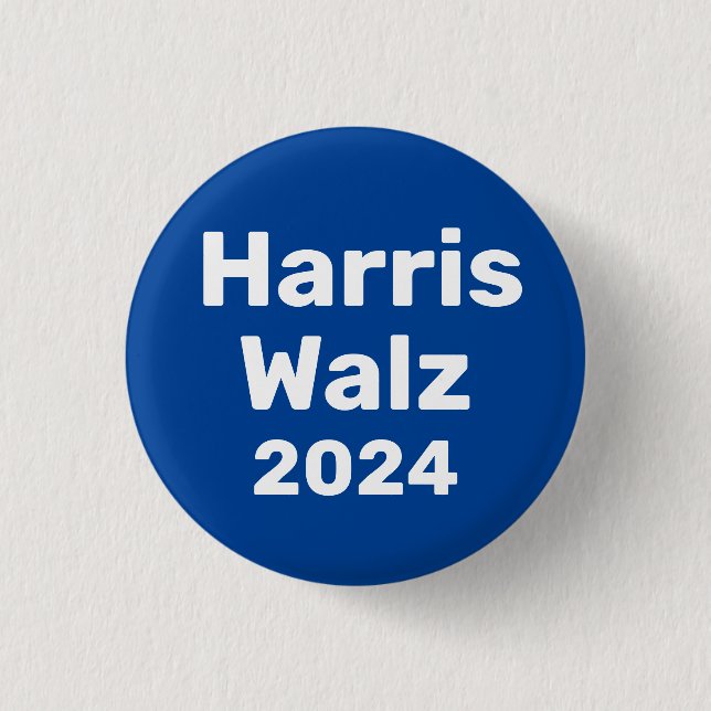 Macaron Rond 2,50 Cm Harris / Walz Campagne présidentielle 2024 (Devant)