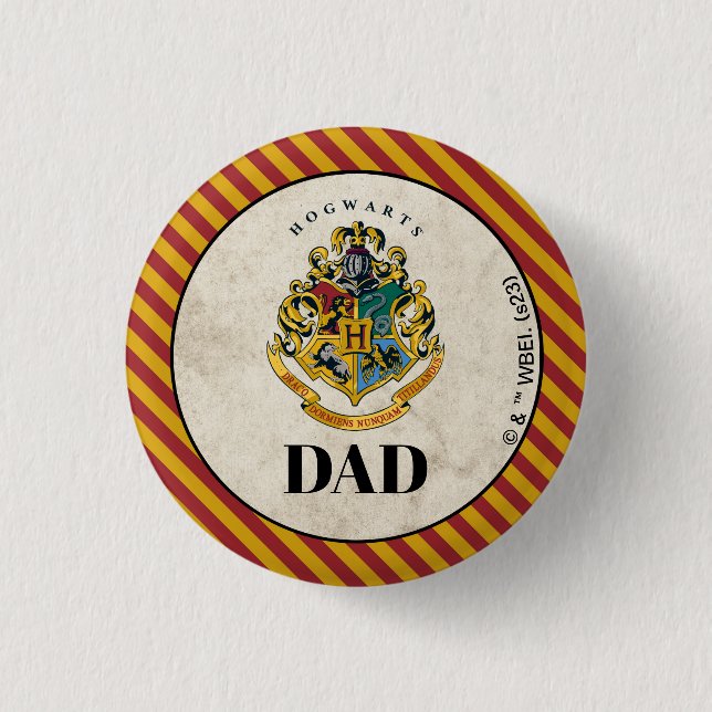 Macaron Rond 2,50 Cm Harry Potter | Hogwarts Anniversaire Papa (Devant)