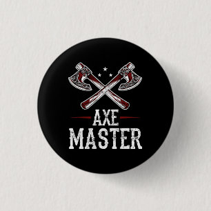 Macaron Rond 2,50 Cm Hatchet Ax Jetant Lumberjack Ax Master