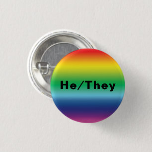 Macaron Rond 2,50 Cm He, Ils Prononononounent Lgbtq Lgbt Pride Couleurs