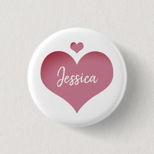 Macaron Rond 2,50 Cm Hearts Personalized Name