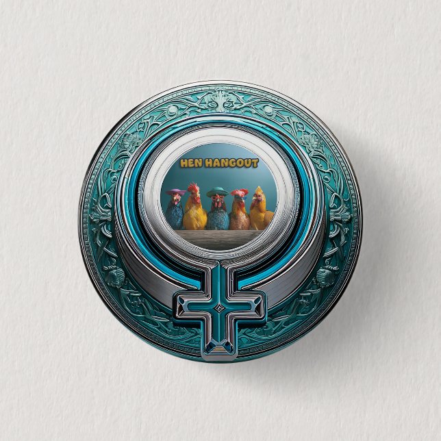 MACARON ROND 2,50 CM HEN HANGOUT (Devant)