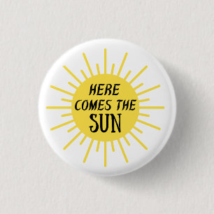 Macaron Rond 2,50 Cm Here Comes The Sun 