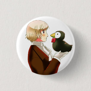 Macaron Rond 2,50 Cm Hetalia Islande et M. Puffin Button