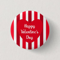 Heureuse Sainte-Valentin mignon rouge rayé simple
