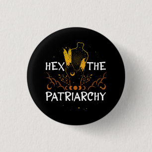 Macaron Rond 2,50 Cm Hex Le Patriarcat Féminisme Égalité des sexes Femm
