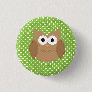 Macaron Rond 2,50 Cm Hibou