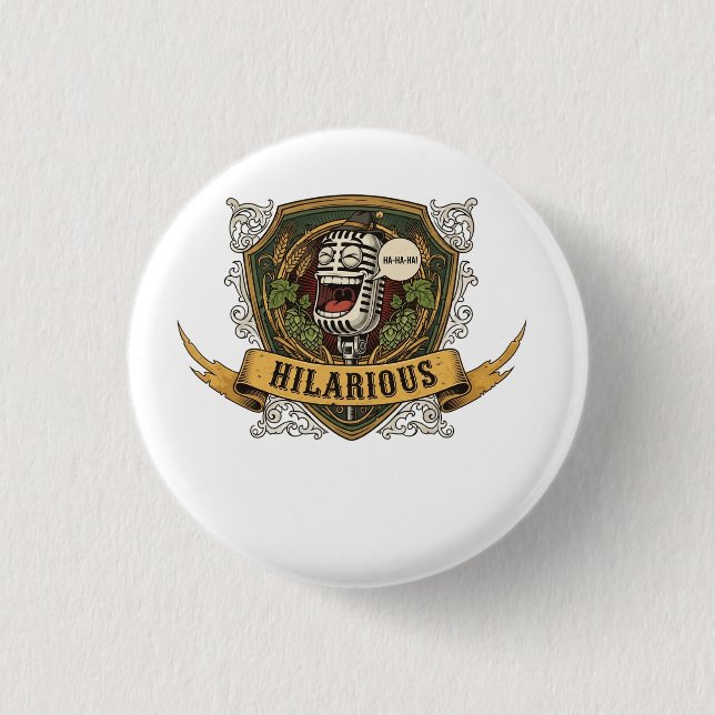 Macaron Rond 2,50 Cm Hilarious Comedy T-Shirt (Devant)