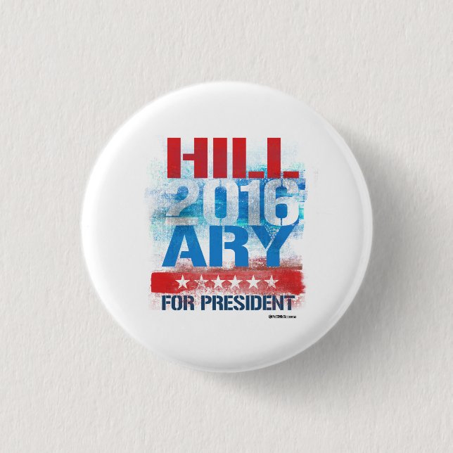 Macaron Rond 2,50 Cm HILLARY 2016 - Art de graffiti (Devant)