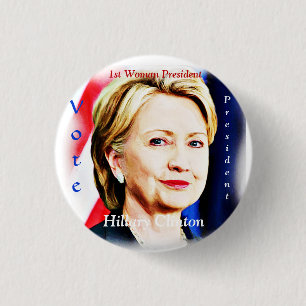 Macaron Rond 2,50 Cm Hillary Clinton 2016_