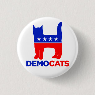Macaron Rond 2,50 Cm Hillary Clinton 2016 : Bouton de DEMOCATS