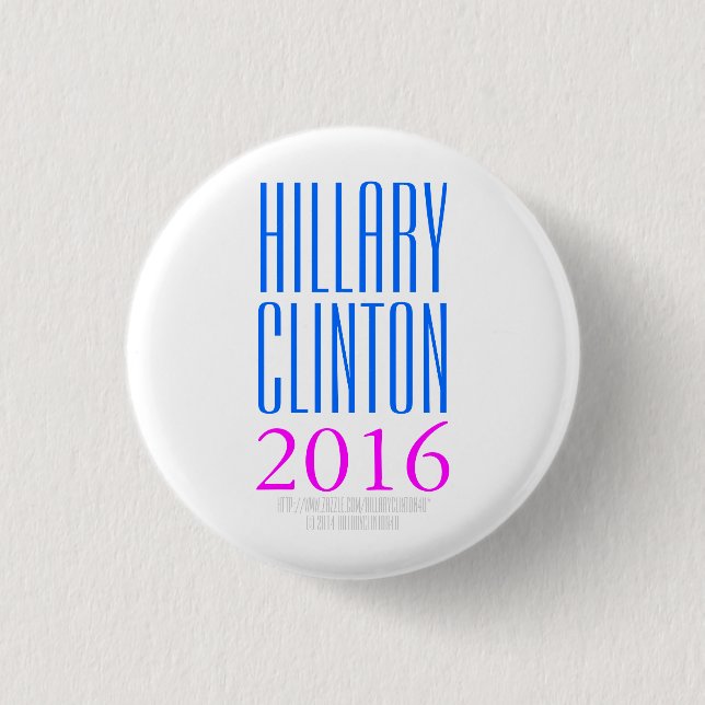 Macaron Rond 2,50 Cm HILLARY CLINTON 2016 par HillaryClinton4u (Devant)