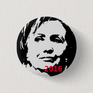 Macaron Rond 2,50 Cm Hillary pour le bouton Président 2016