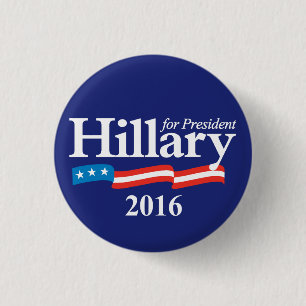 Macaron Rond 2,50 Cm Hillary pour le président 2016