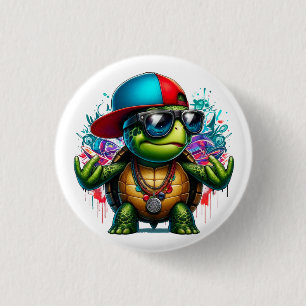 Macaron Rond 2,50 Cm hip hop de tortue cool