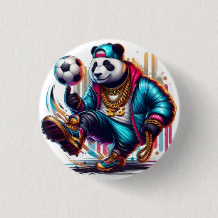 Macaron Rond 2,50 Cm Hip Hop Panda Football de Summer Sports