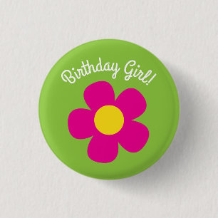 Macaron Rond 2,50 Cm Hippie Flower's Birthday Party