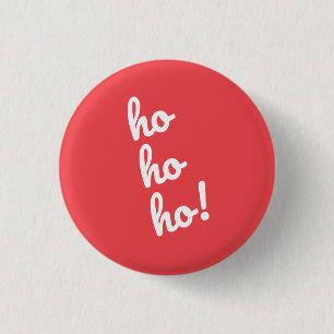 Macaron Rond 2,50 Cm Ho Ho Ho! Santa Ho Noël