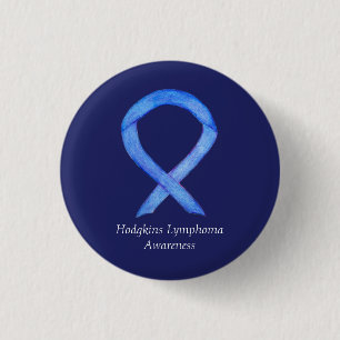 Macaron Rond 2,50 Cm Hodgkins Lymphoma Violence Sensibilisation Ruban A