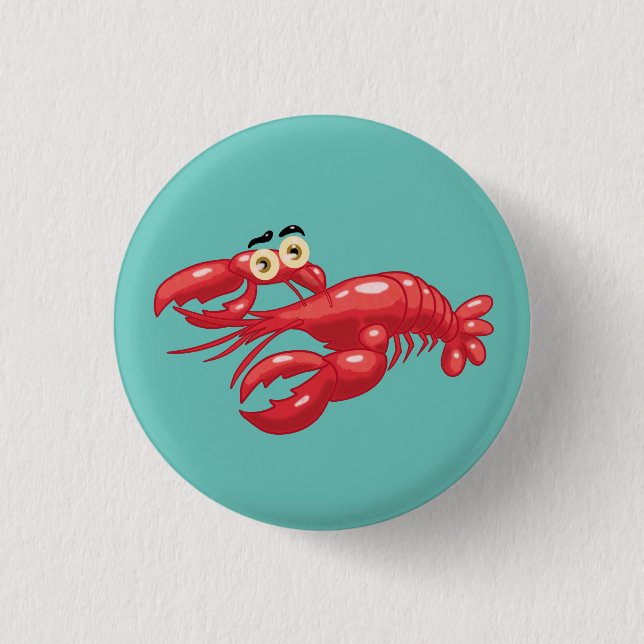 Macaron Rond 2,50 Cm homard caricaturé (Devant)