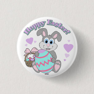 Macaron Rond 2,50 Cm Hoppy Easter ! Bunny Easter