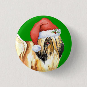 Macaron Rond 2,50 Cm Howlidays heureux Lhasa Apso