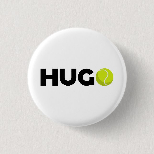 Macaron Rond 2,50 Cm Hugo Tennis (Devant)
