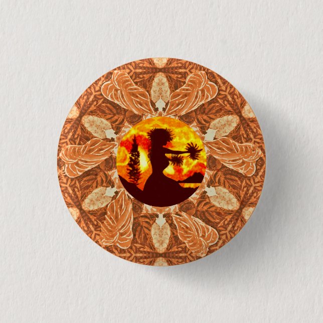 Macaron Rond 2,50 Cm Hula Dancer (Devant)