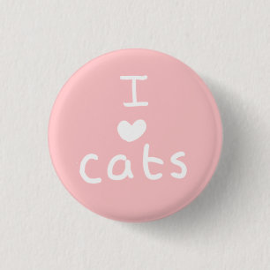 Macaron Rond 2,50 Cm i <3 insigne de chats