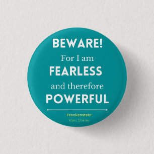 Macaron Rond 2,50 Cm I am Fearless Quote Button
