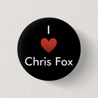 Macaron Rond 2,50 Cm I bouton de Fox de Chris de coeur [noir]