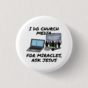 Macaron Rond 2,50 Cm I Do Church Media For Miracles Demandez à Jésus, É