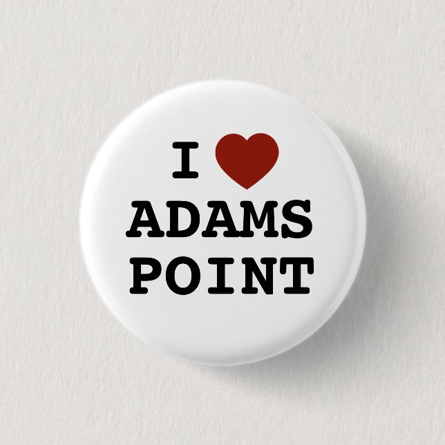 Macaron Rond 2,50 Cm I heart Adams Point Button (Devant)