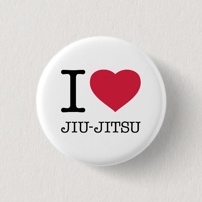 MACARON ROND 2,50 CM I LOVE JIU JITSU (Devant)