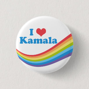 Macaron Rond 2,50 Cm I Love Kamala Rainbow