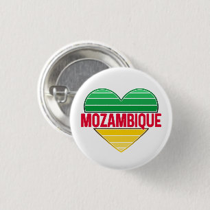 Macaron Rond 2,50 Cm I Love Mozambique, le coeur mozambicain