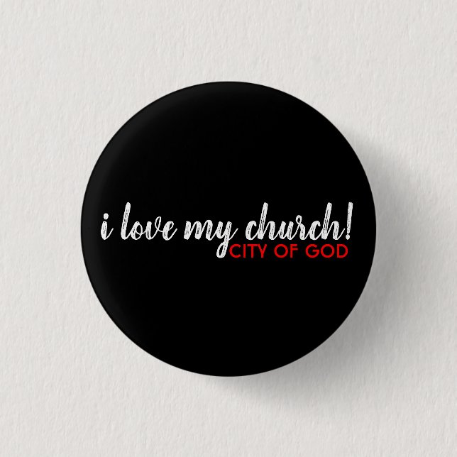 Macaron Rond 2,50 Cm i Love my Church Button (Devant)