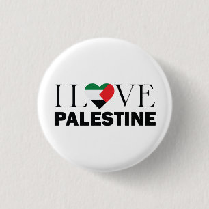 Macaron Rond 2,50 Cm I Love Palestine customisé