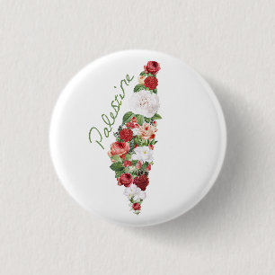 Macaron Rond 2,50 Cm I Love Palestine My Homeland Palestinian Map
