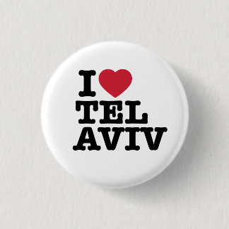 Macaron Rond 2,50 Cm I Love Tel Aviv Button