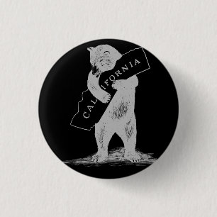 Macaron Rond 2,50 Cm I Love You California - Noir et Argent