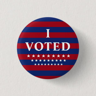 Macaron Rond 2,50 Cm I Voted Stars Stripes USA Button