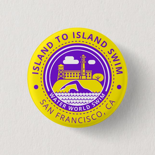 Macaron Rond 2,50 Cm Île au bouton de bain d'île (Devant)