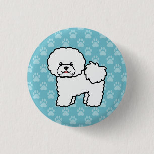 Macaron Rond 2,50 Cm Illustration de dessin animé mignon de chien Bicho