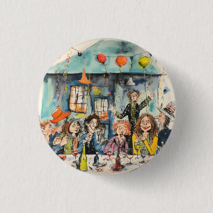 Macaron Rond 2,50 Cm Illustration de fête amusante
